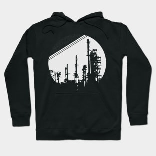 Building moon silhouette travel Hoodie